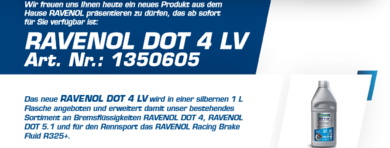 NEW to the range - RAVENOL DOT 4 LV