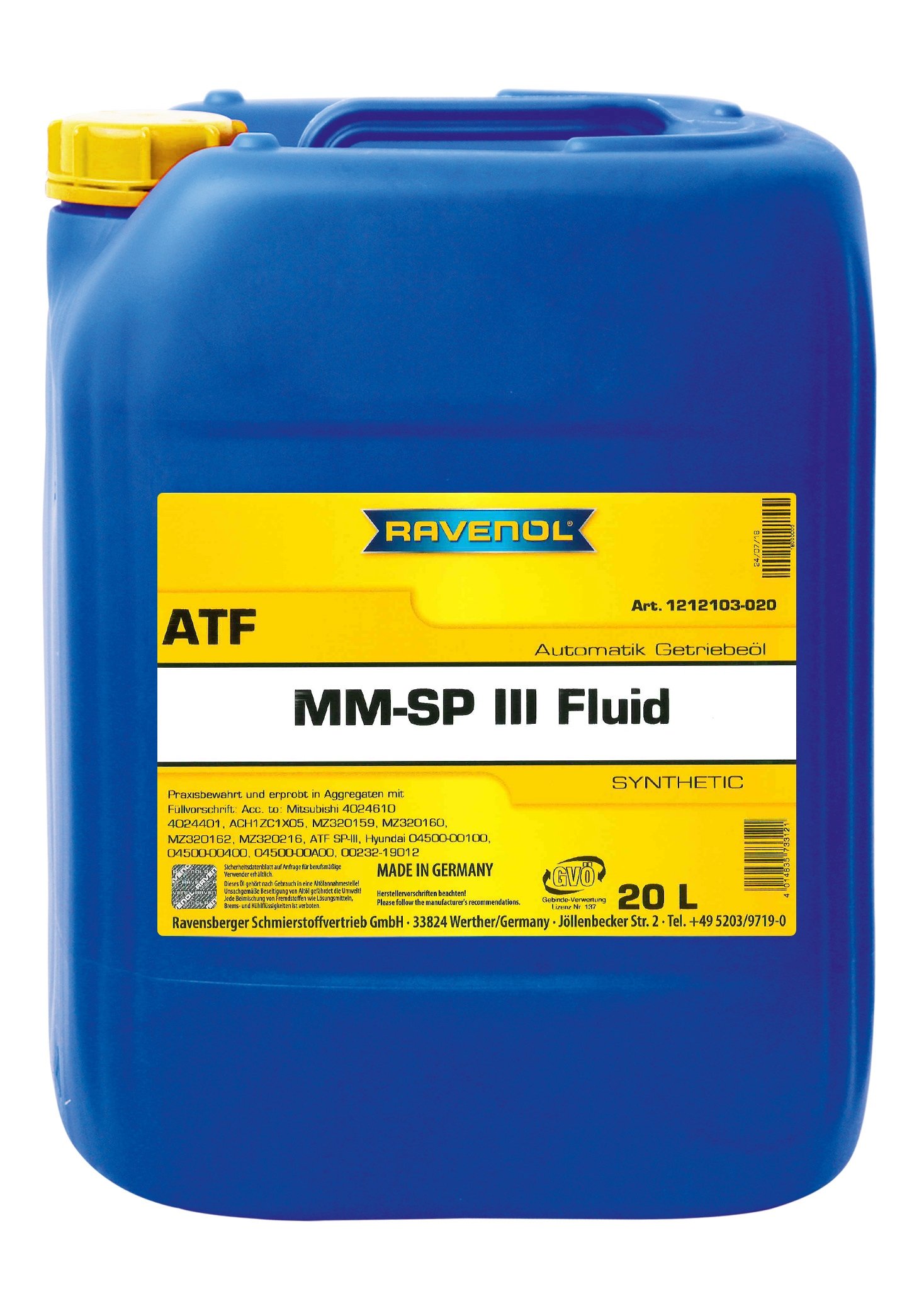 RAVENOL ATF MM SP-III Fluid 20 L