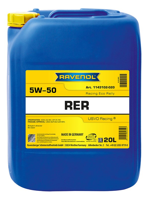 RAVENOL Racing Eco Rally RER SAE 5W-50 20 L