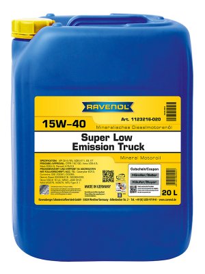 RAVENOL Super Low Emission Truck SAE 15W-40 Product image for RAVENOL Super Low Emission Truck SAE 15W-40