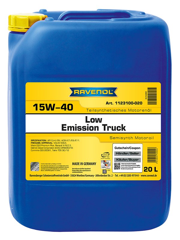 RAVENOL Low Emission Truck SAE 15W-40 20 L