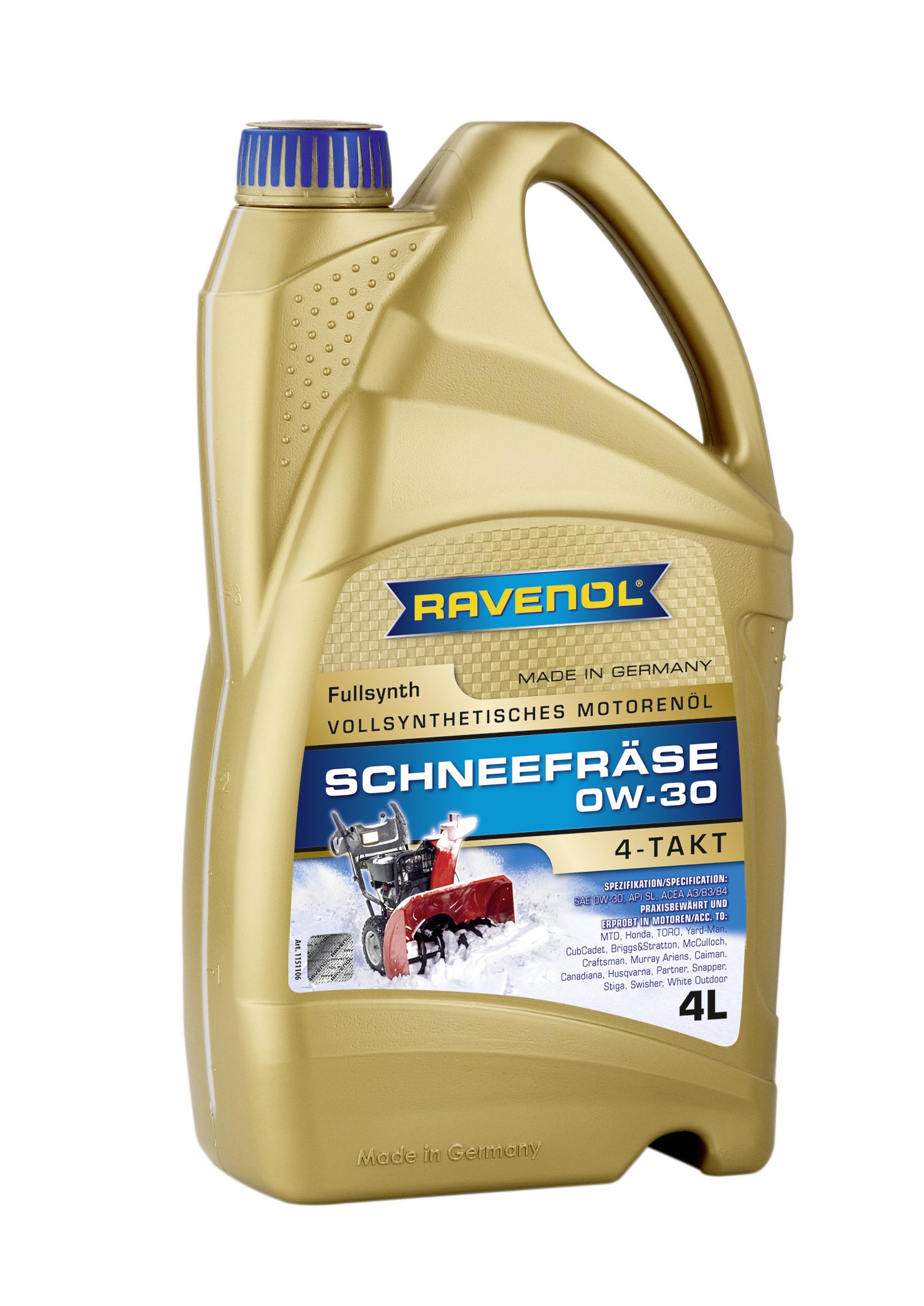 RAVENOL Schneefräse 4-Takt 0W-30 4 L