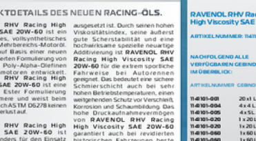 RAVENOL Newsletter - New to the range