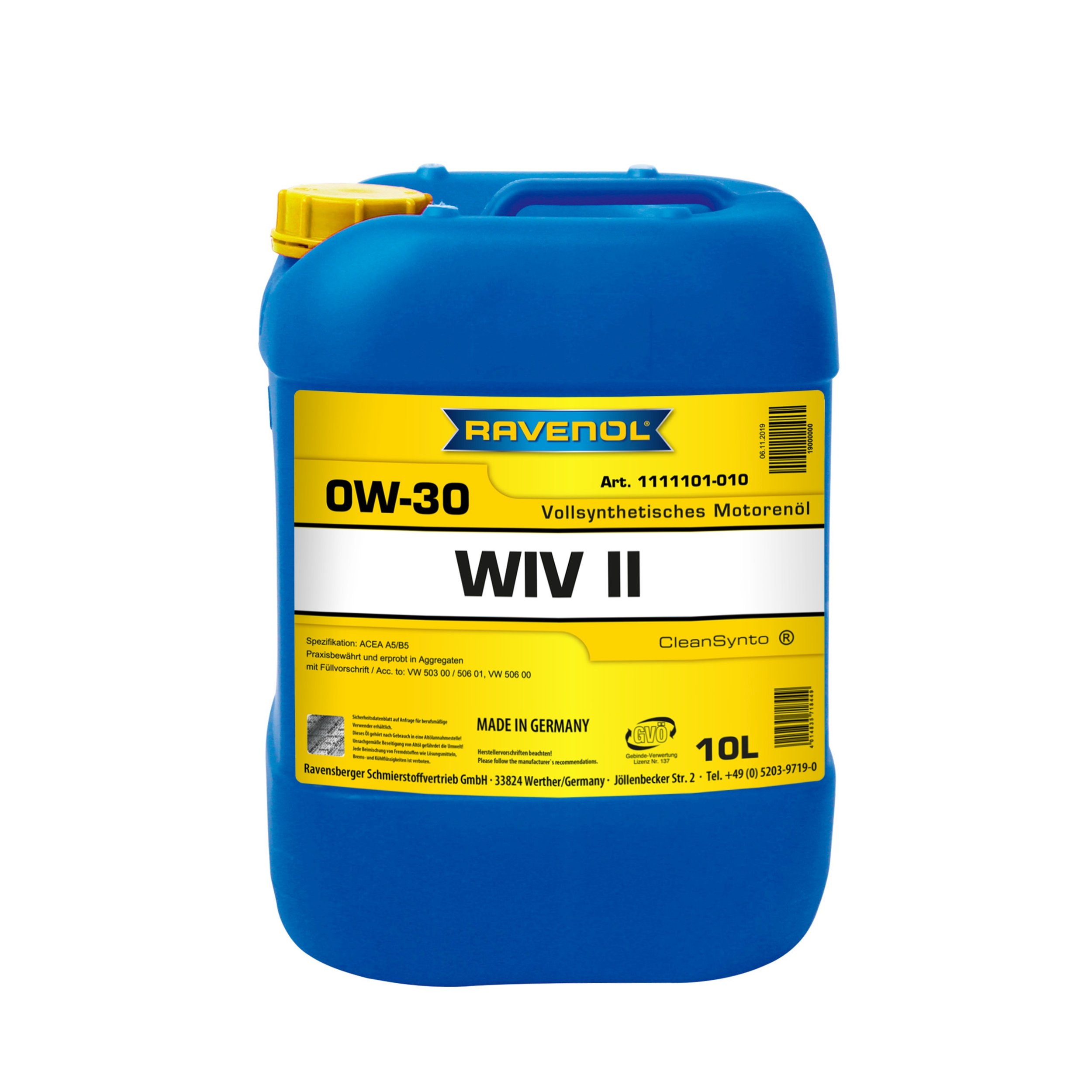 RAVENOL WIV II SAE 0W-30 10 L