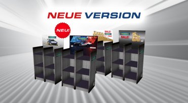 Flexible and modern: The RAVENOL oil sales display with changeable topper