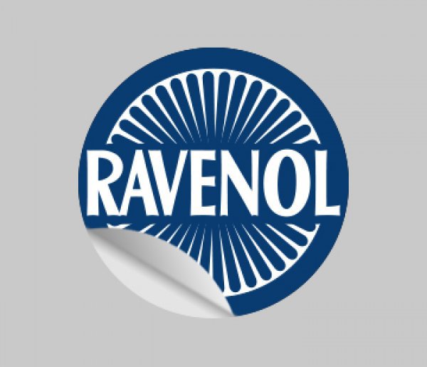 RAVENOL RETRO 1946 Konturaufkleber-Blau, 250x250mm 1 St