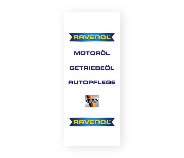 RAVENOL Hochformatflagge-Weiß, 150x360cm 1 St