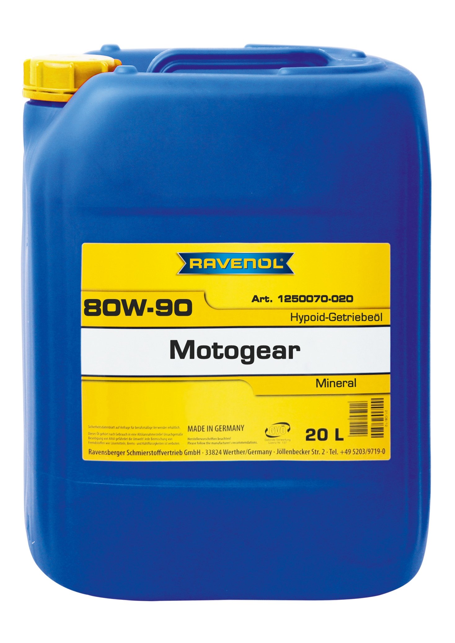 RAVENOL MOTOGEAR SAE 80W-90 GL-5 20 L