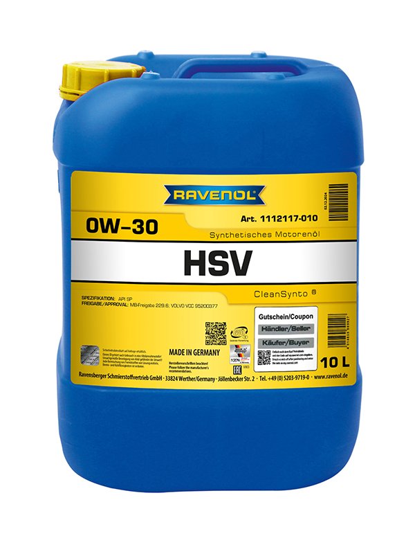 RAVENOL HSV SAE 0W-30 10 L