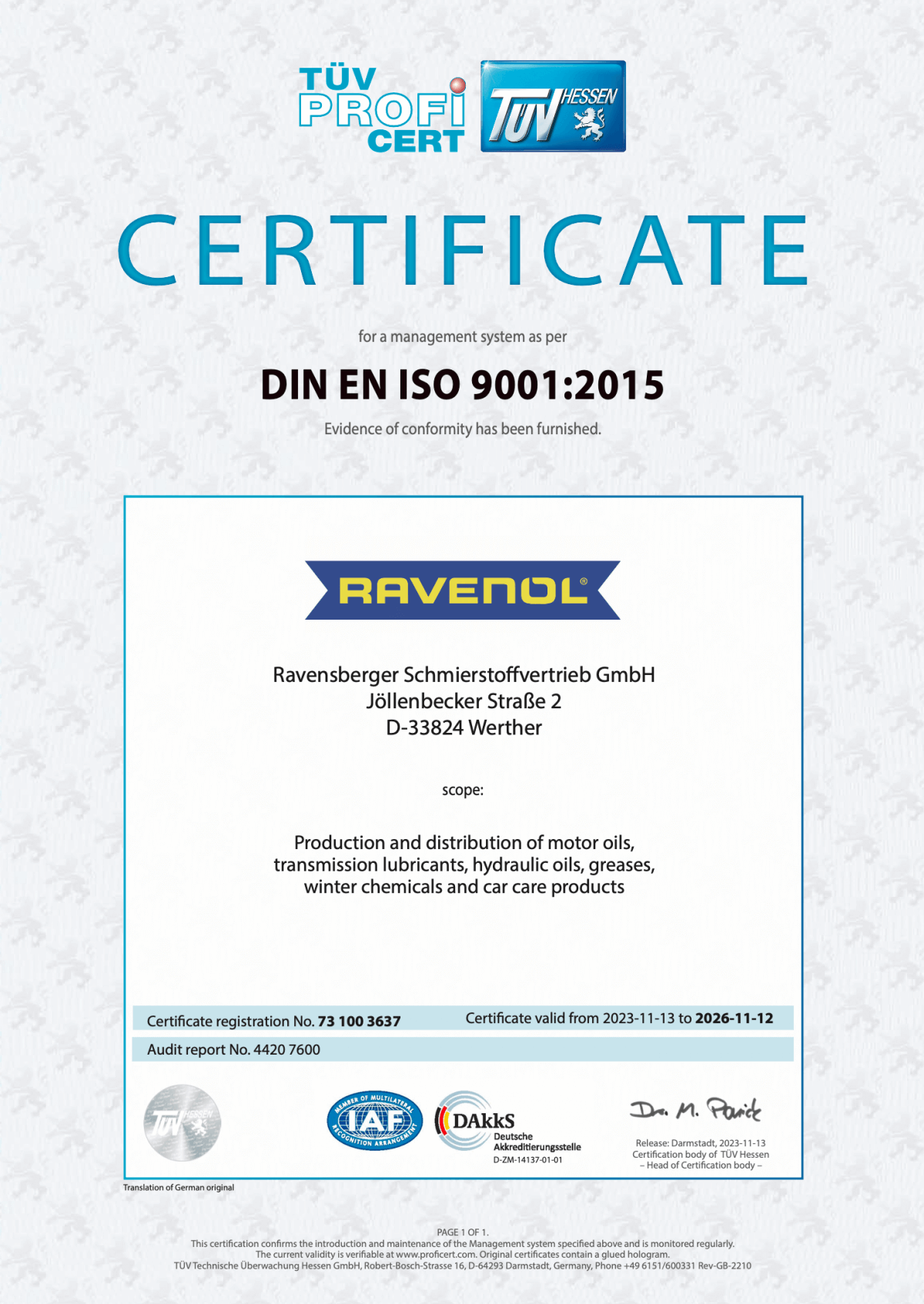 certificate DIN EN ISO 9001 certificate DIN EN ISO 9001
