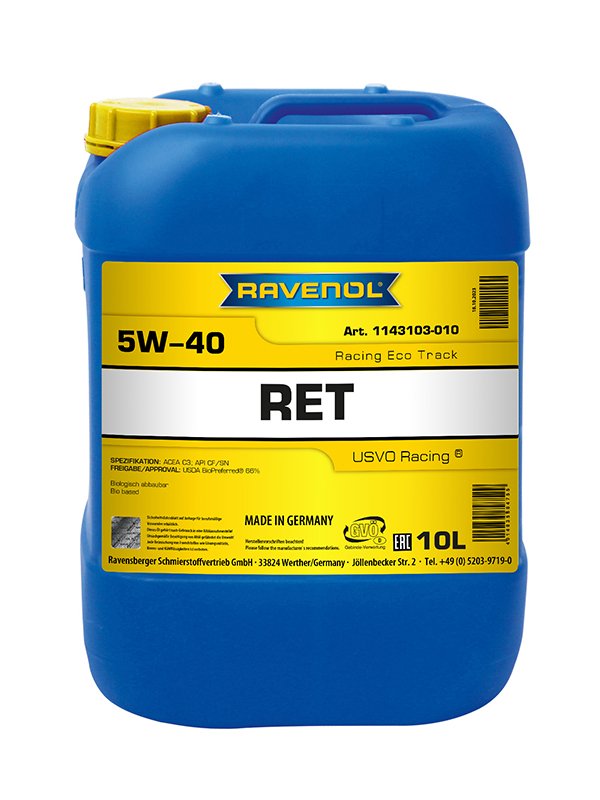 RAVENOL Racing Eco Track RET SAE 5W-40 10 L