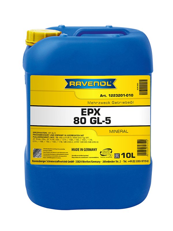RAVENOL Getriebeoel EPX SAE 80W GL-5 10 L