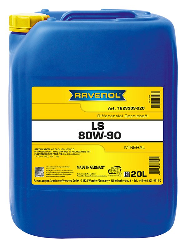 RAVENOL Sperrdiff. Hyp. Getr.öl LS SAE 80W-90 GL-5 20 L