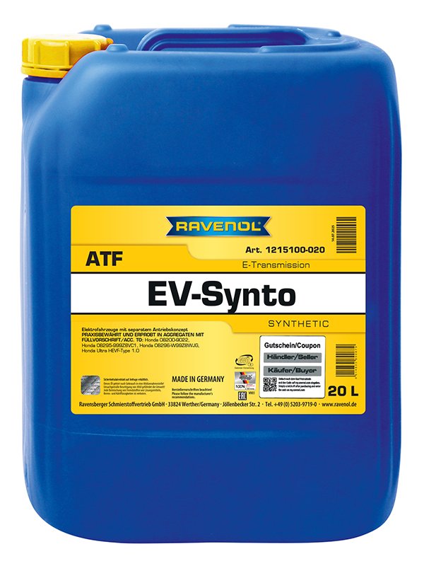 RAVENOL EV-Synto ATF E-Transmission Fluid 20 L
