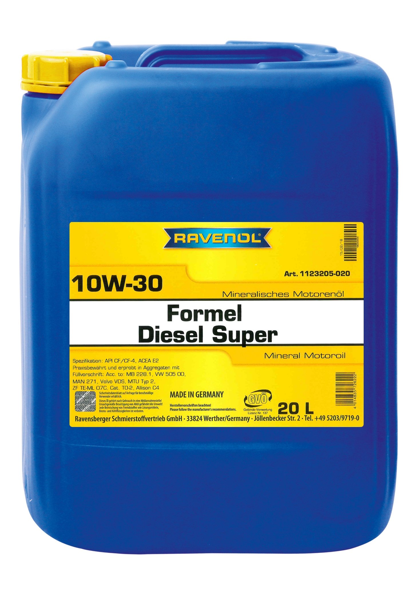 RAVENOL Formel Diesel Super SAE 10W-30 20 L