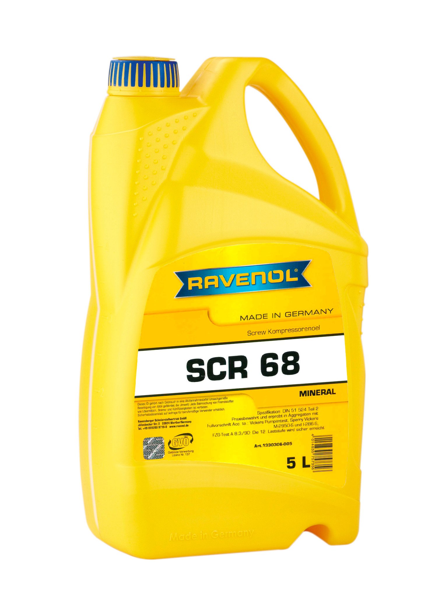RAVENOL SCR 68 Screw Kompressorenoel 5 L