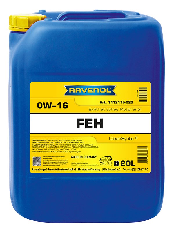 RAVENOL FEH SAE 0W-16 20 L