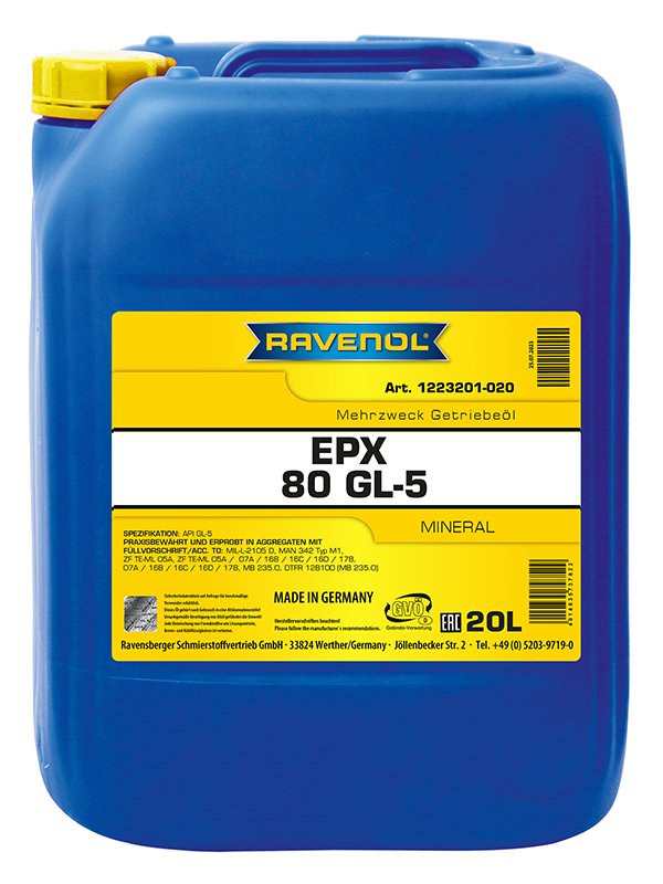 RAVENOL Getriebeoel EPX SAE 80W GL-5 20 L