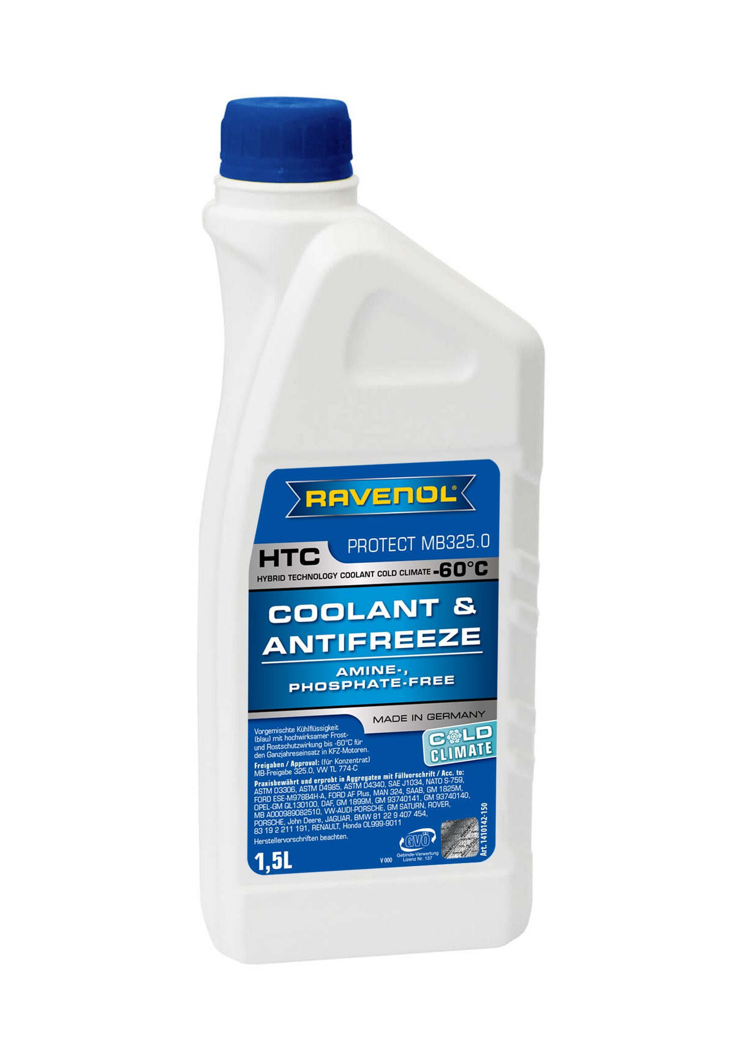 RAVENOL HTC COLD CLIMATE -60°C Protect MB 325.0 1.5 L