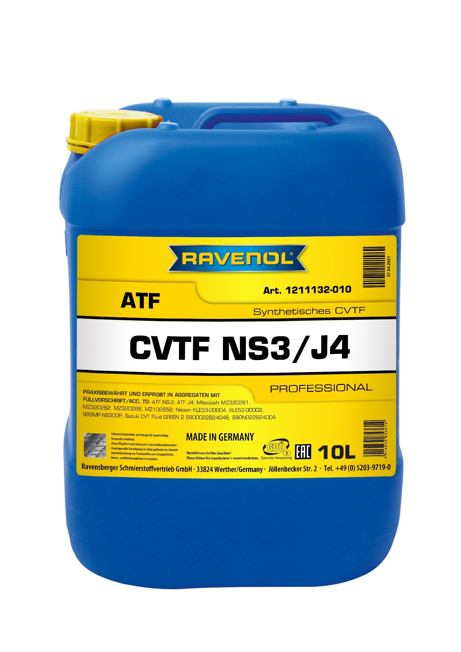 RAVENOL CVTF NS3/J4 Fluid 10 L