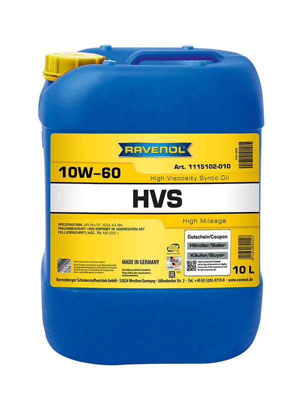 RAVENOL HVS High Viscosity Synto Oil SAE 10W-60 10 L