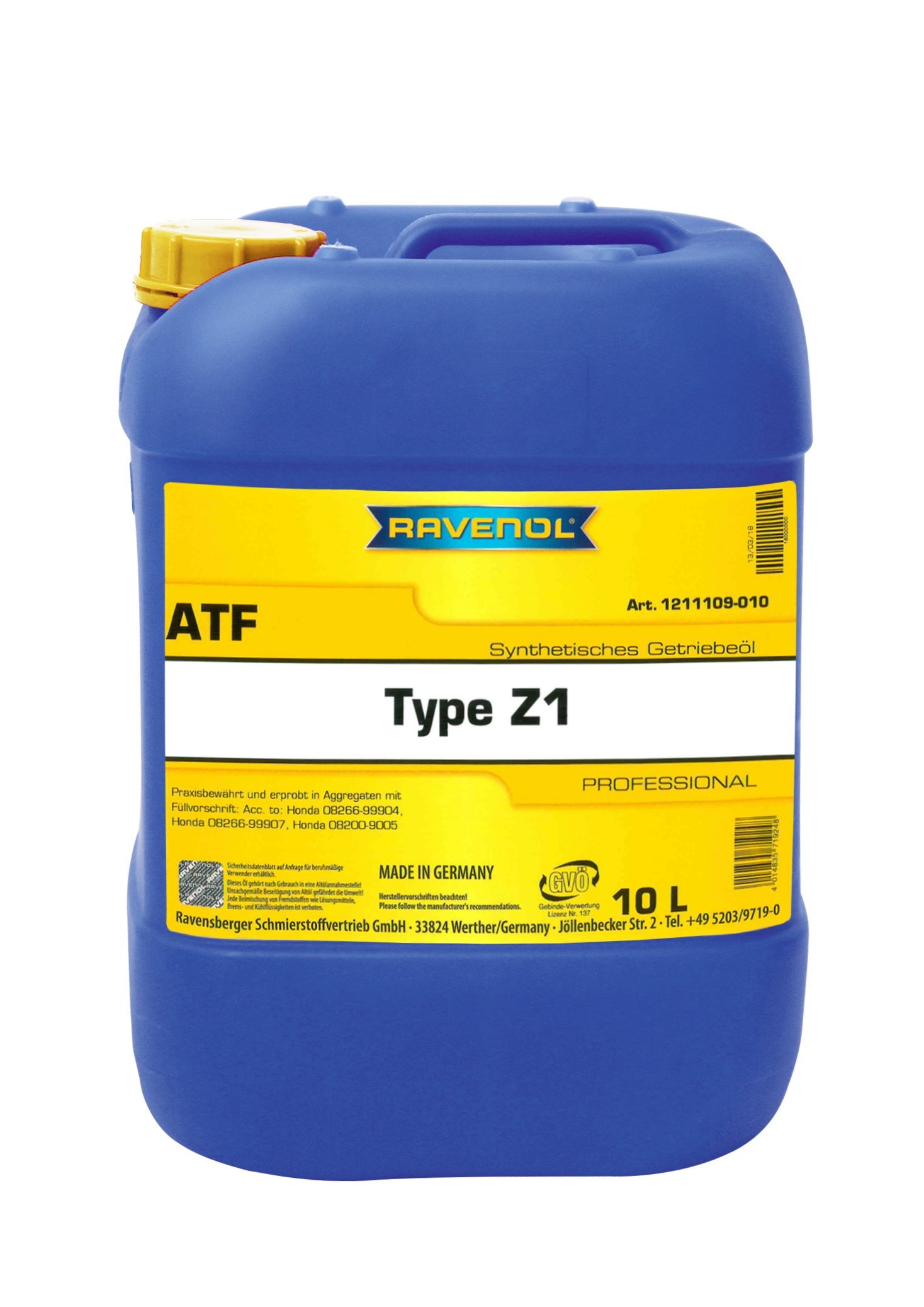 RAVENOL ATF Type Z1 Fluid 10 L