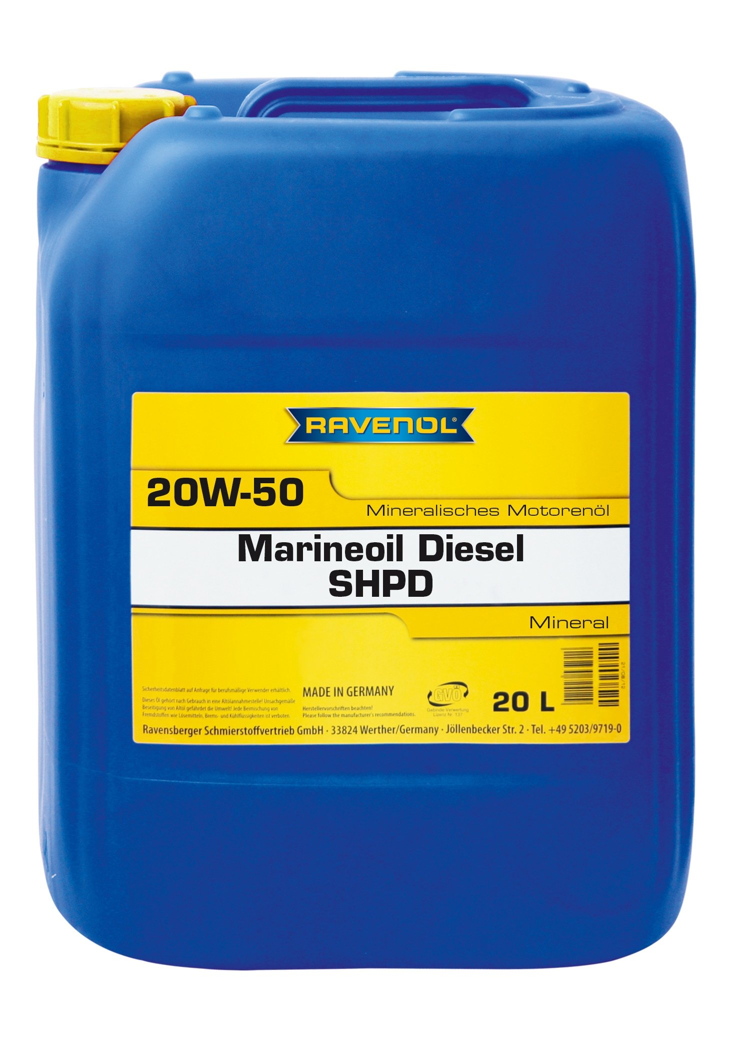 RAVENOL MARINEOIL DIESEL SHPD SAE 20W-50 20 L
