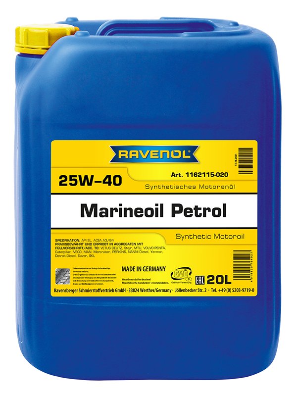 RAVENOL MARINEOIL PETROL SAE 25W40 synthetic 20 L