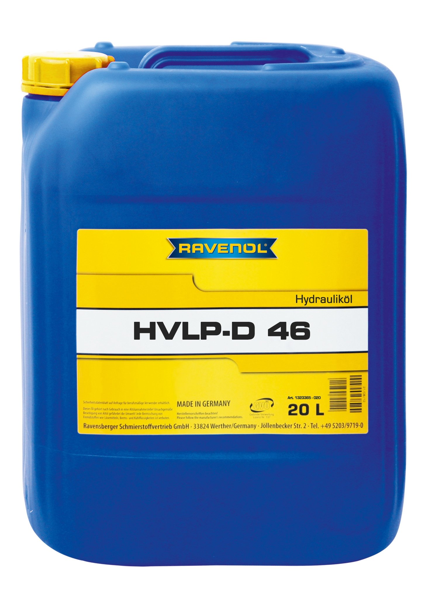 RAVENOL Hydraulikoel HVLP-D 46 20 L