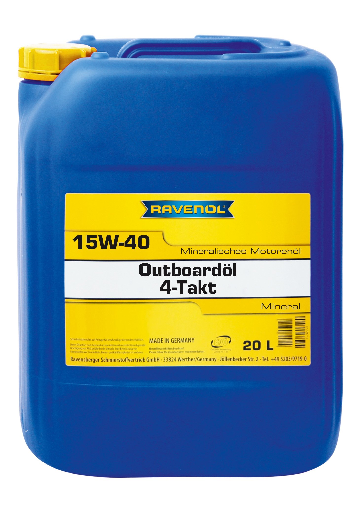 RAVENOL Outboardoel 4T SAE 15W-40 20 L