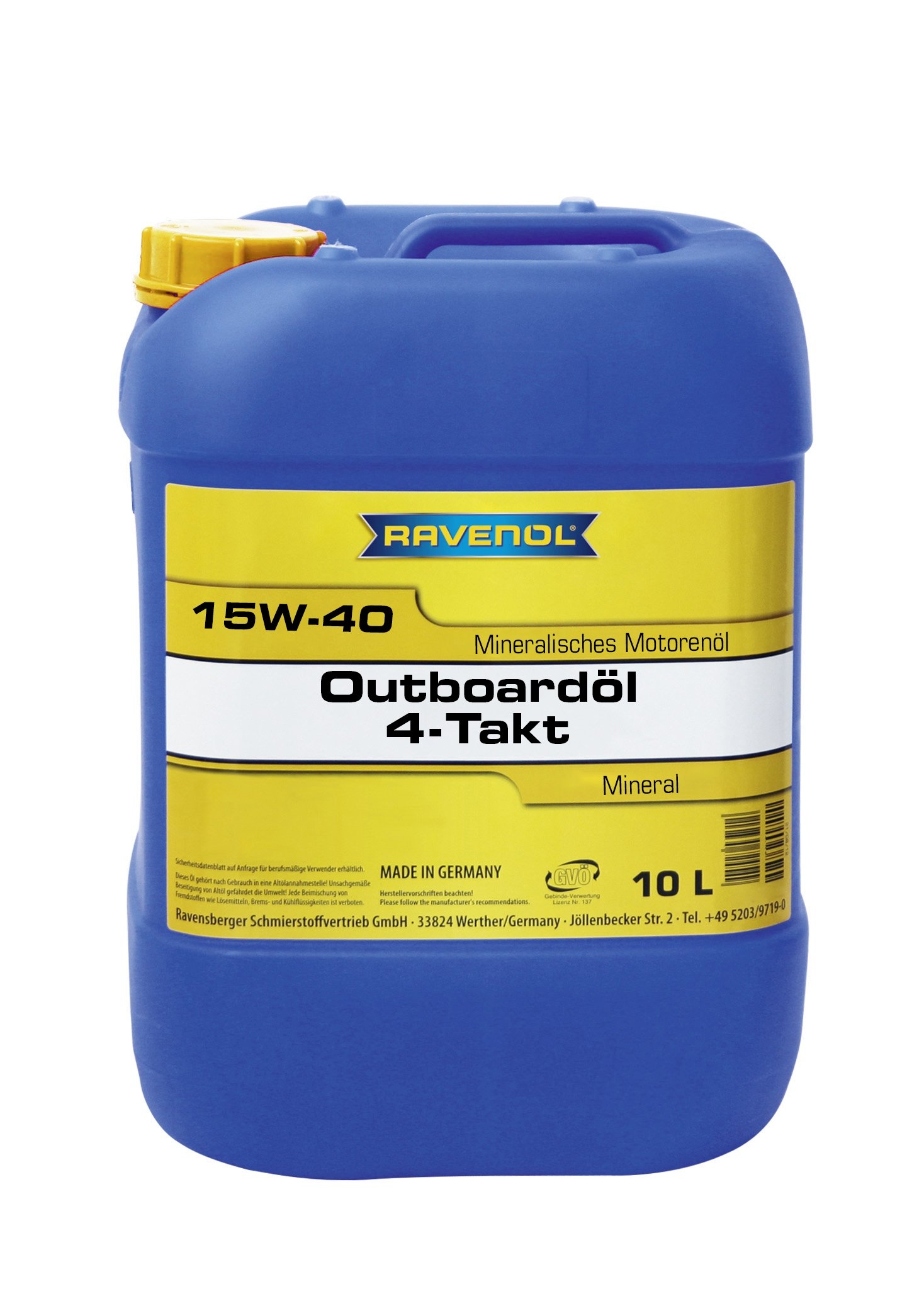 RAVENOL Outboardoel 4T SAE 15W-40 10 L