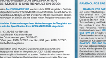 RAVENOL Newsletter -  New OEM Approvals