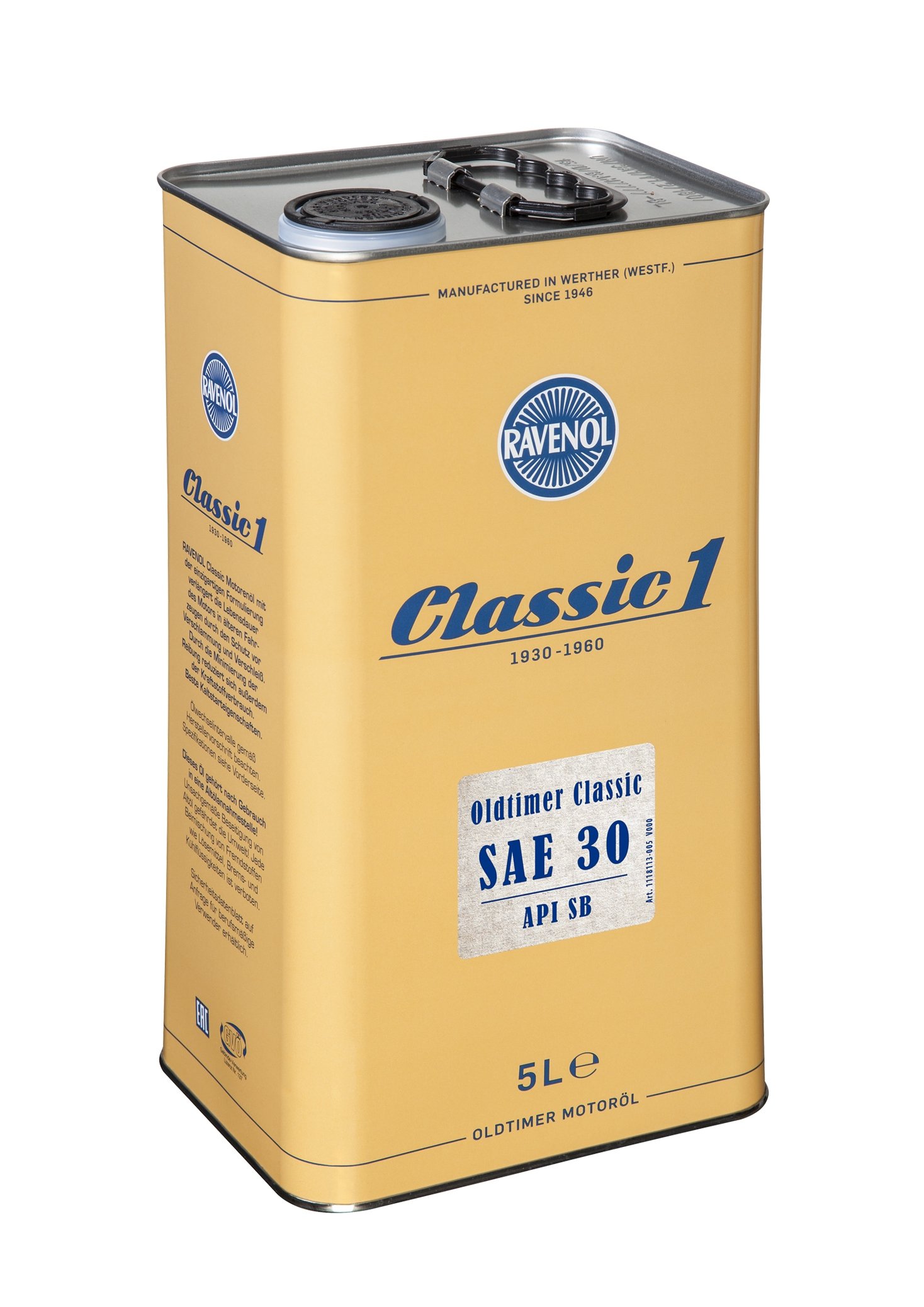RAVENOL Oldtimer Classic SAE 30 API SB 5 L