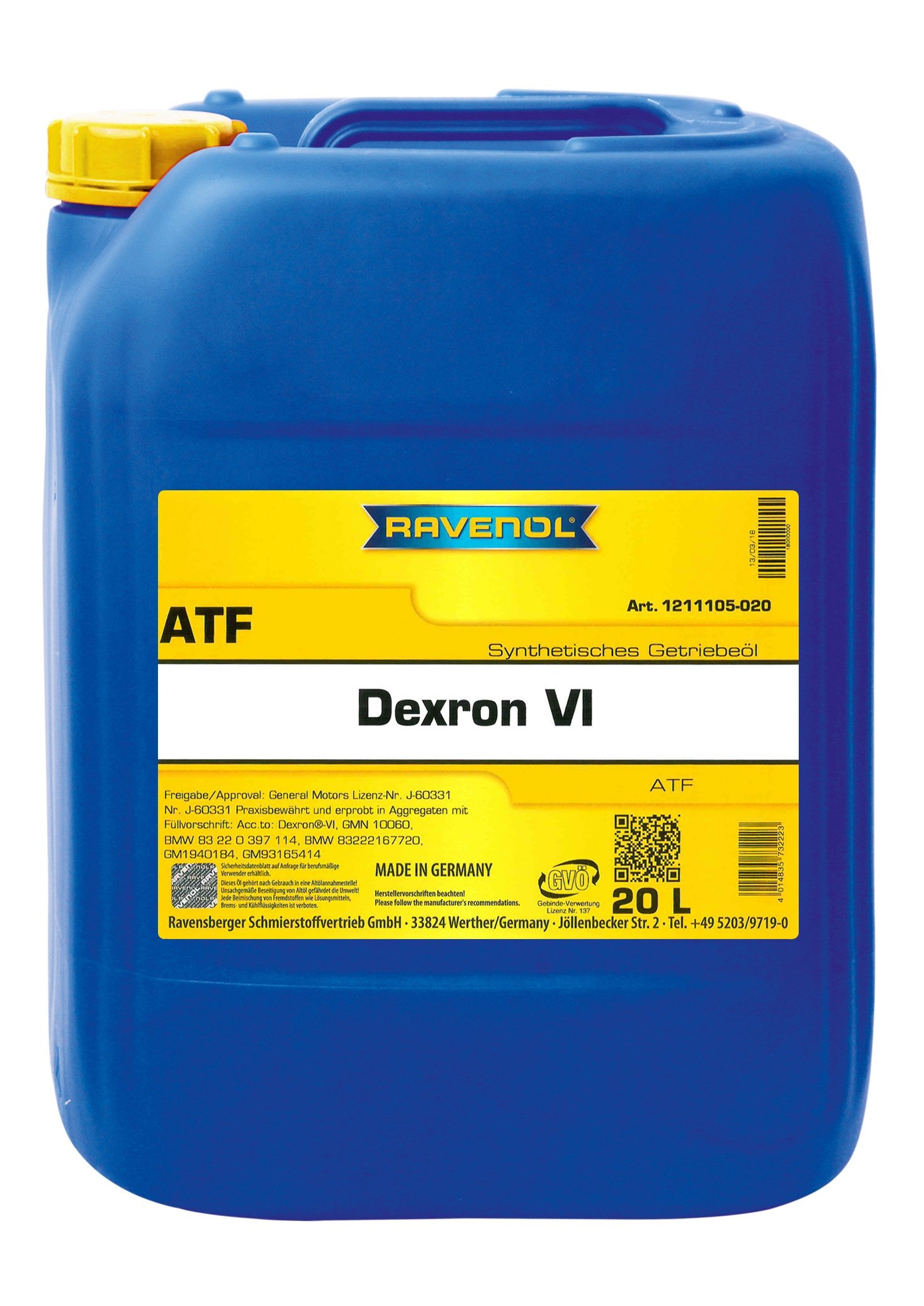 RAVENOL ATF DEXRON VI 20 L