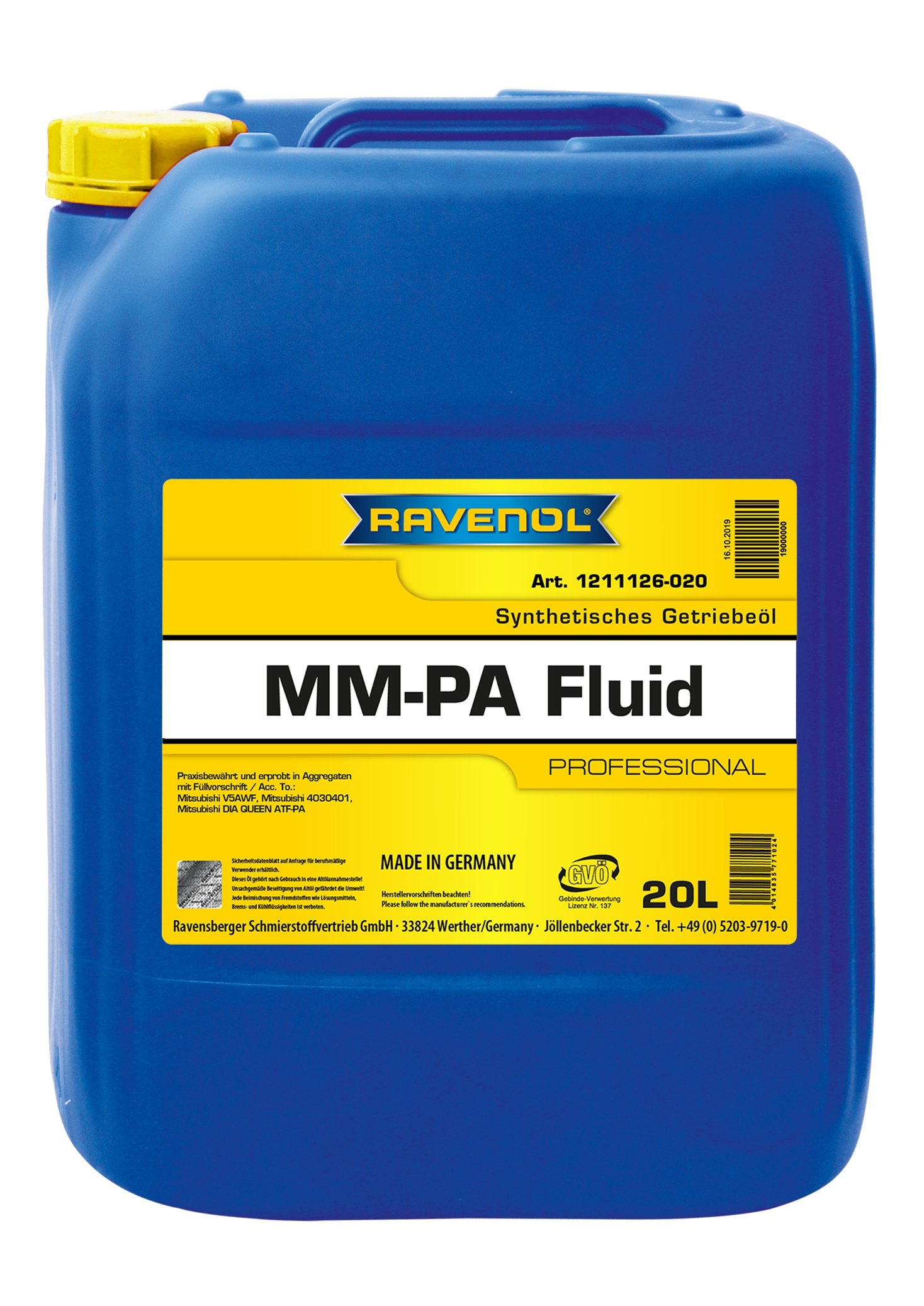 RAVENOL ATF MM-PA Fluid 20 L