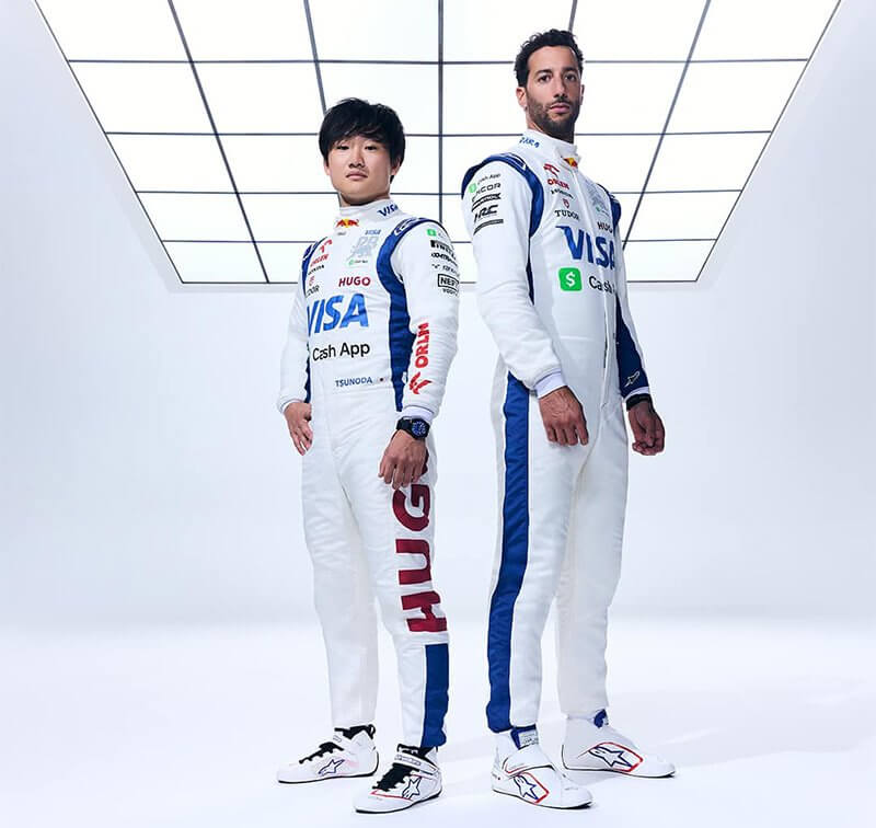The drivers Yuki Tsunoda und Daniel Ricciardo The drivers Yuki Tsunoda und Daniel Ricciardo