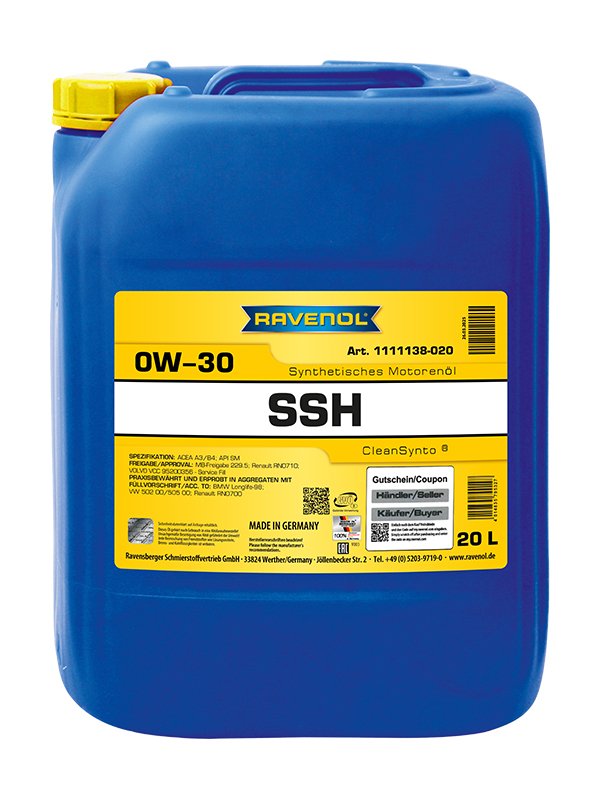 RAVENOL Super Synthetic Hydrocrack SSH SAE 0W-30 20 L