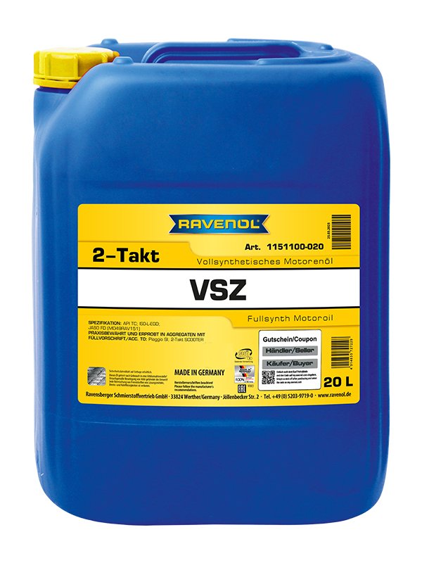RAVENOL VSZ Zweitaktoel Vollsynth. 20 L