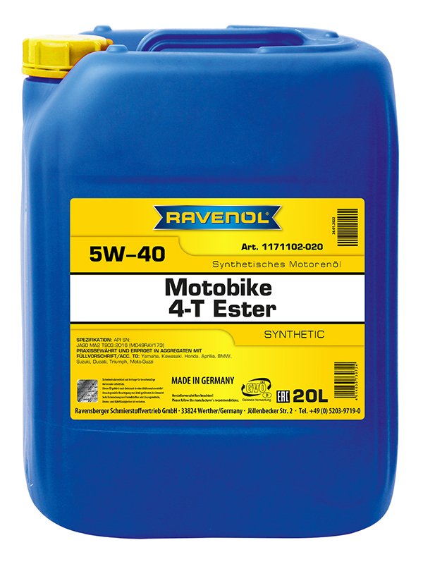 RAVENOL Motobike 4-T Ester SAE 5W-40 20 L