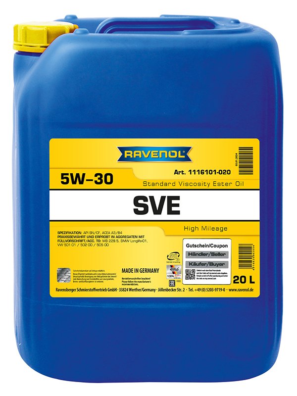RAVENOL SVE Standard Viscosity Ester Oil SAE 5W-30 20 L