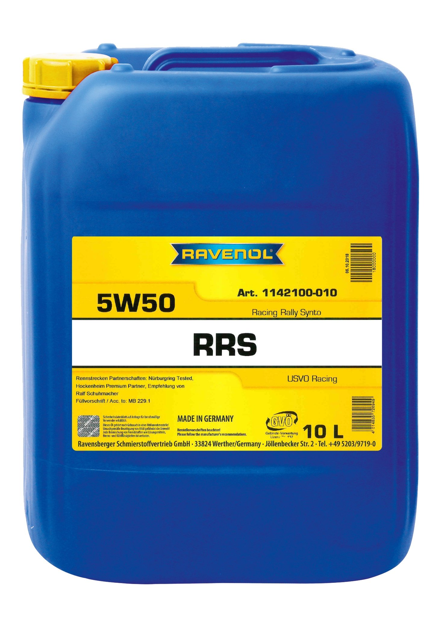 RAVENOL RRS SAE 5W-50 10 L
