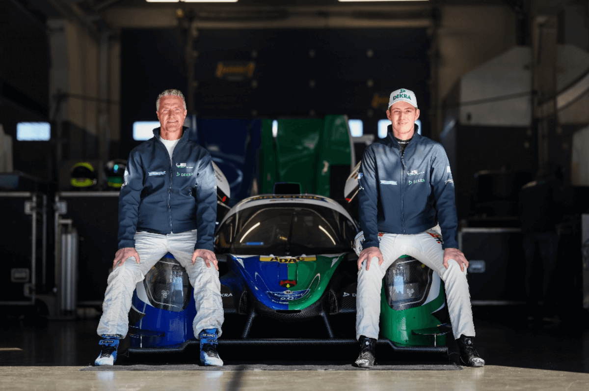 Rald and David Schumacher with their new LMP3 Rald and David Schumacher with their new LMP3