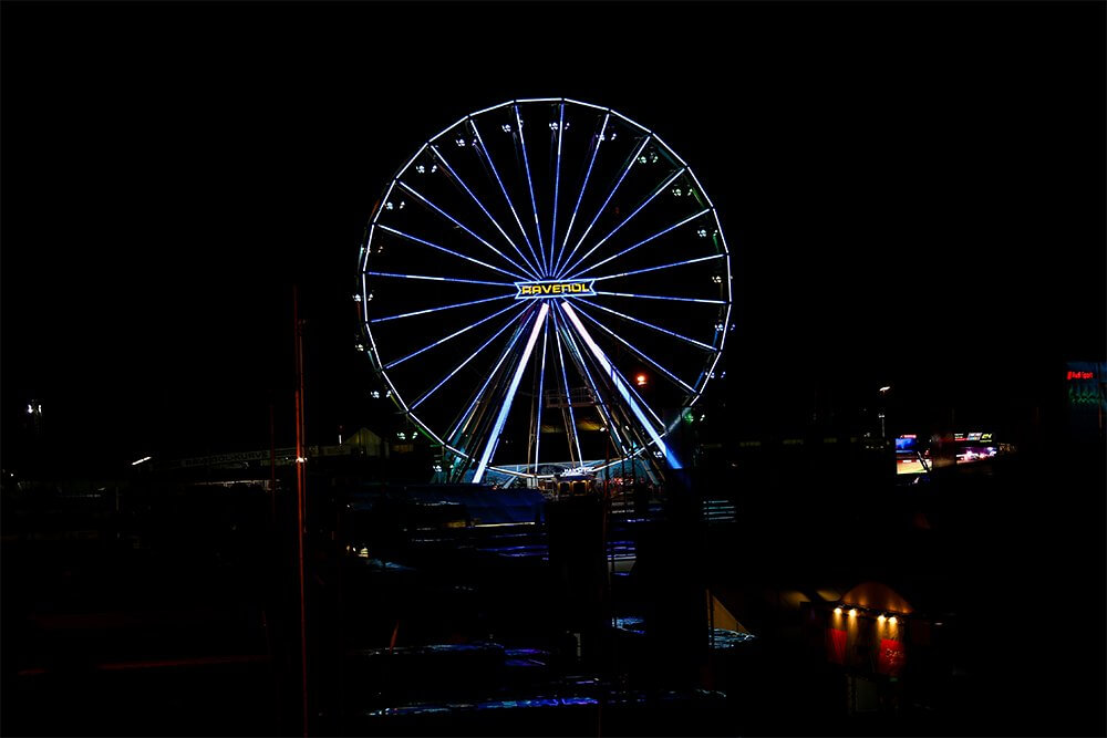 Das RAVENOL Riesenrad bei Nacht Das RAVENOL Riesenrad bei Nacht
