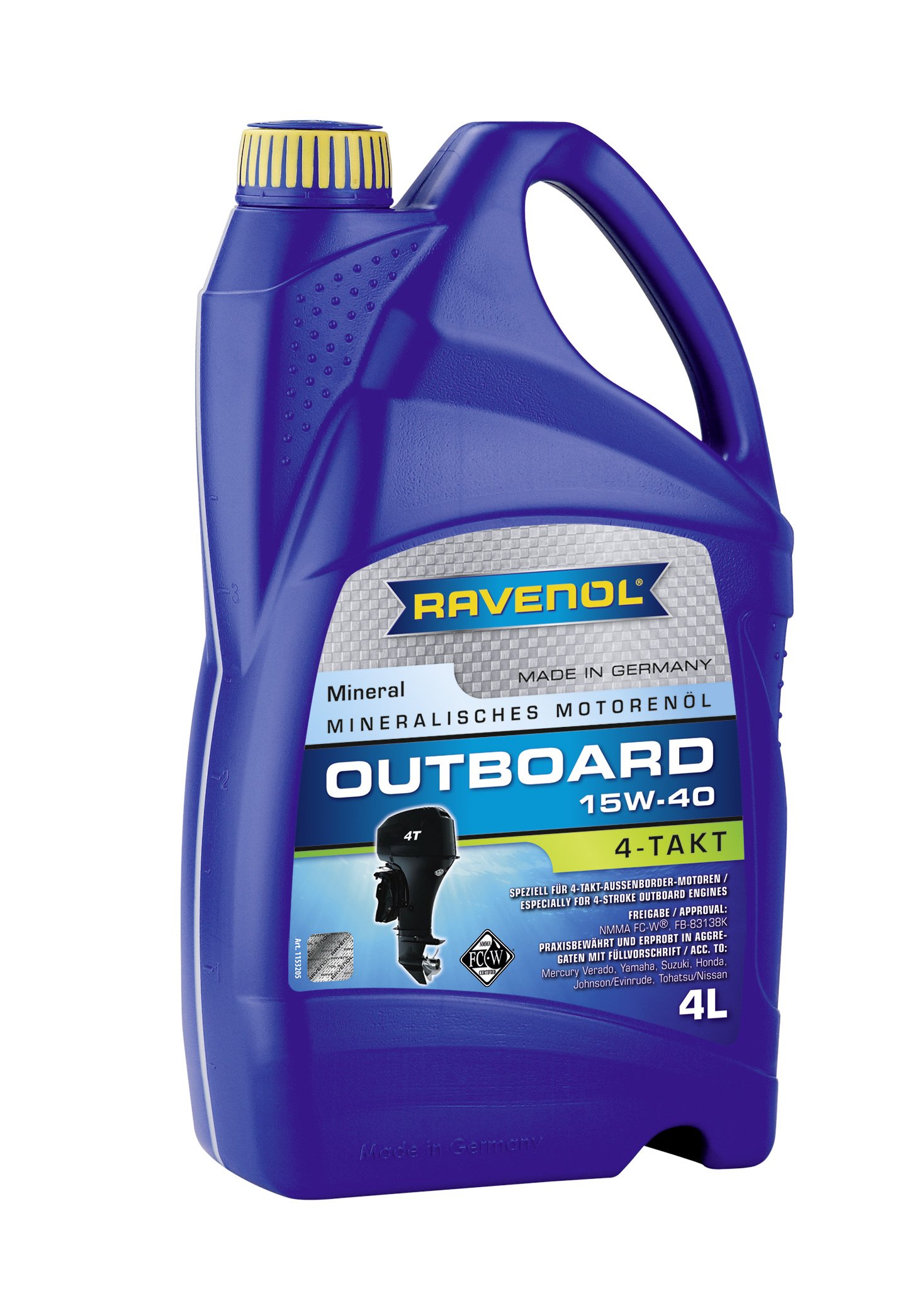 RAVENOL Outboardoel 4T SAE 15W-40 4 L