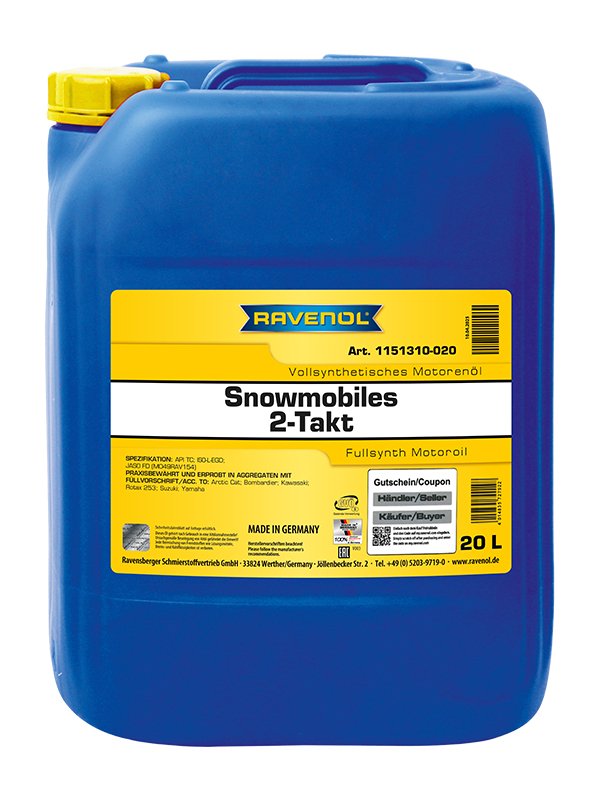RAVENOL SNOWMOBILES Fullsynth. 2-Takt 20 L