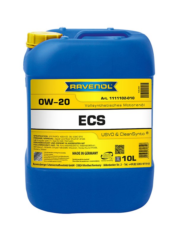 RAVENOL Eco Synth ECS SAE 0W-20 10 L