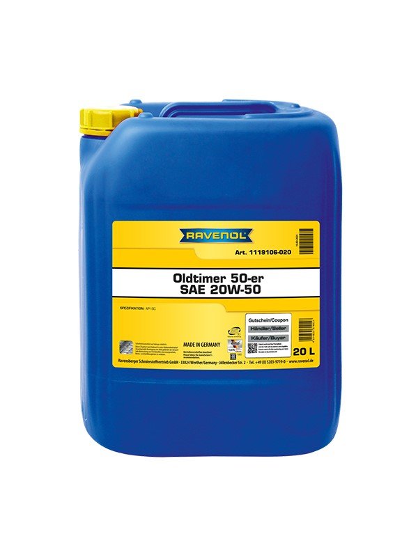 RAVENOL Oldtimer 50-er SAE 20W-50 API SC 5 L
