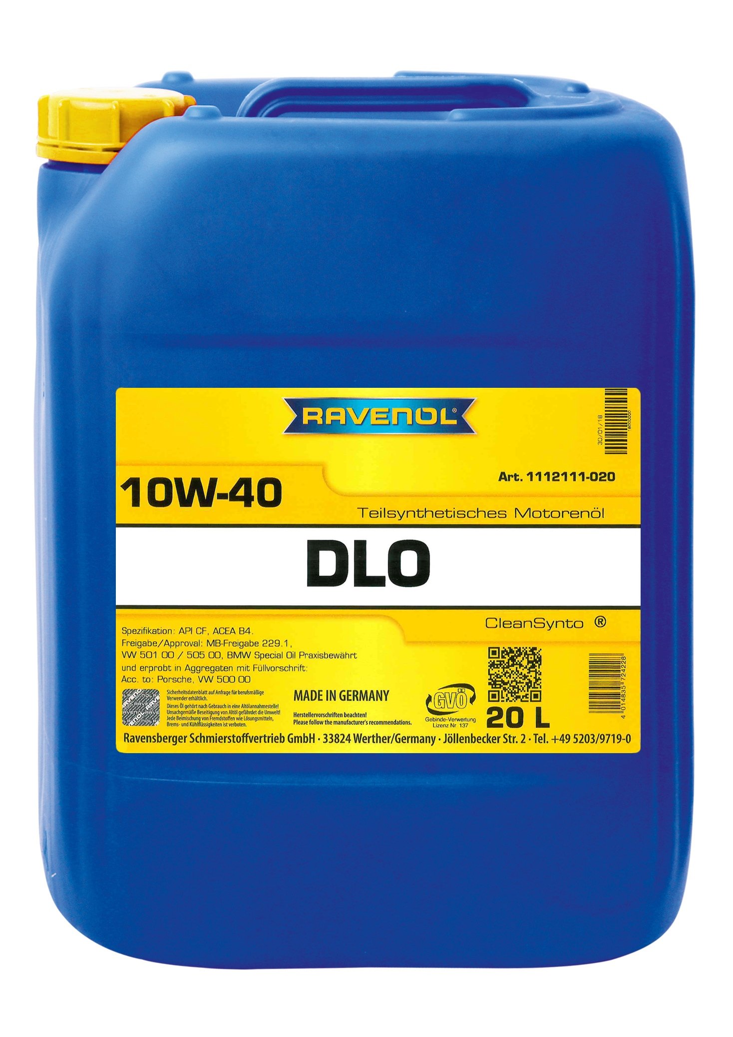 RAVENOL DLO SAE 10W-40 20 L