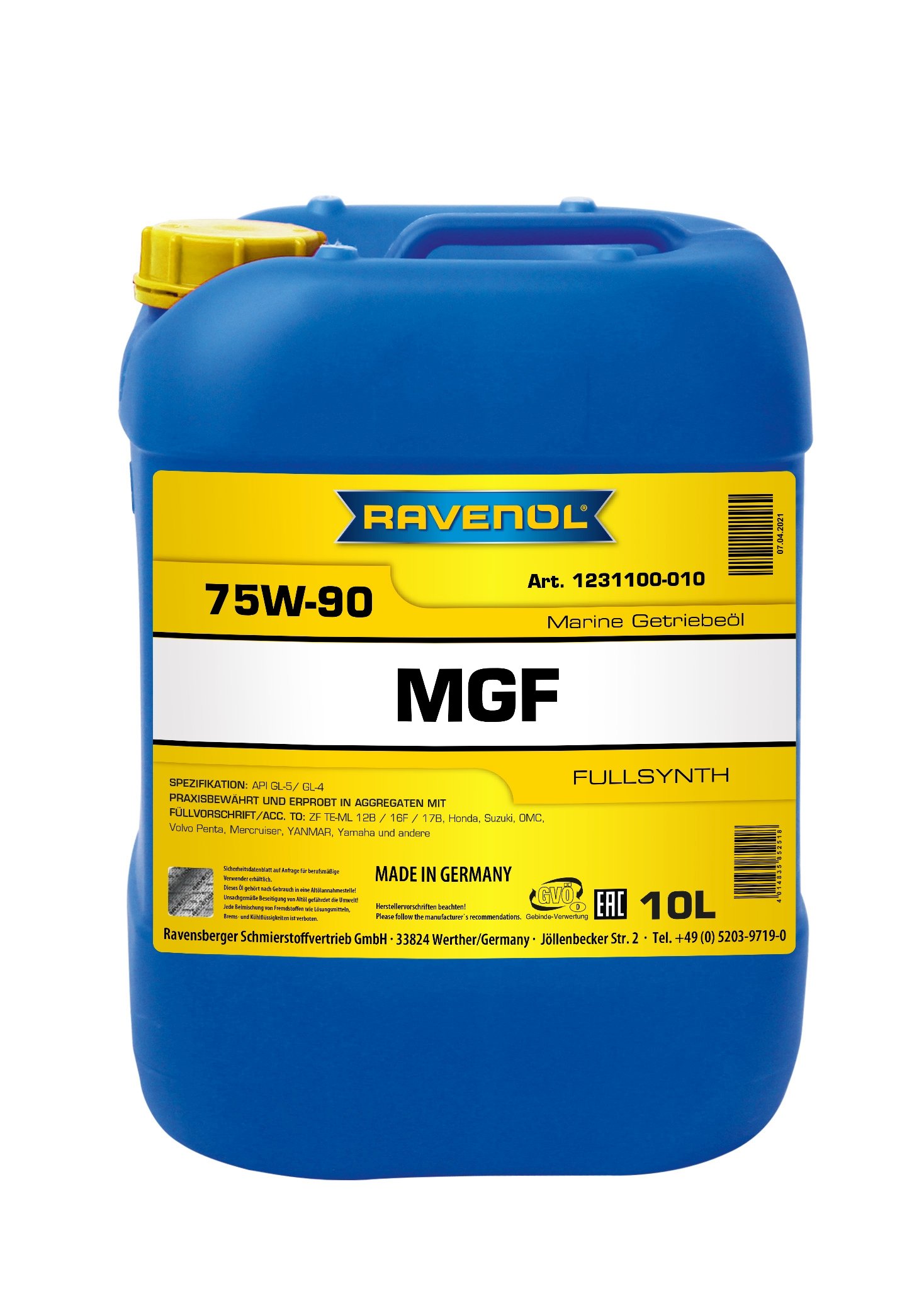 RAVENOL MARINE Gear Fullsynth. MGF SAE 75W-90 10 L