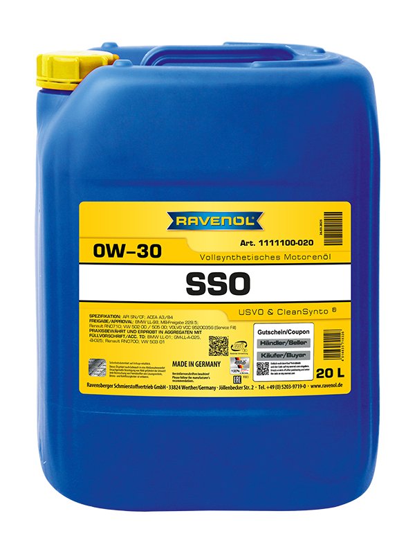 RAVENOL SSO SAE 0W-30 20 L